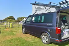 Fully serviced pitches with grass mesh Fully serviced pitches with grass mesh