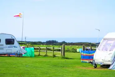 Grass pitches and sea views