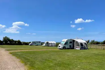 Grass pitches and sea views