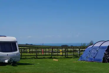 Grass pitches and sea views