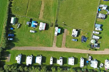 Bird's eye view of the campsite