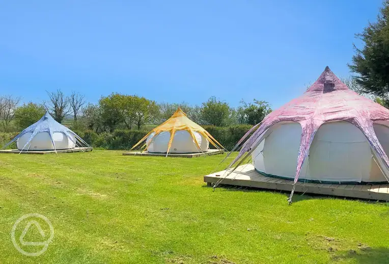 Lotus Belle Tents on deck areas