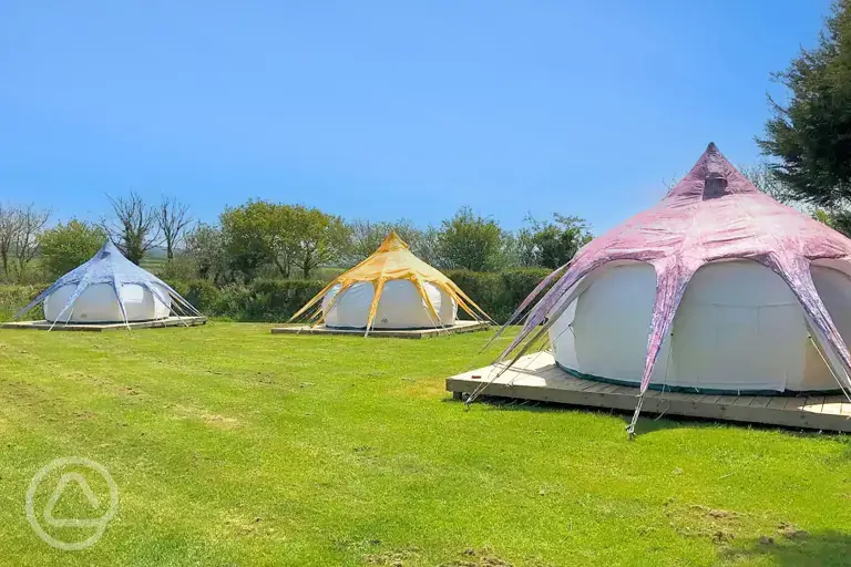 Lotus Belle Tents on deck areas
