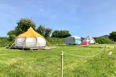 Glamping at Mena Farm with Lotus Belle Tents and a vintage caravan