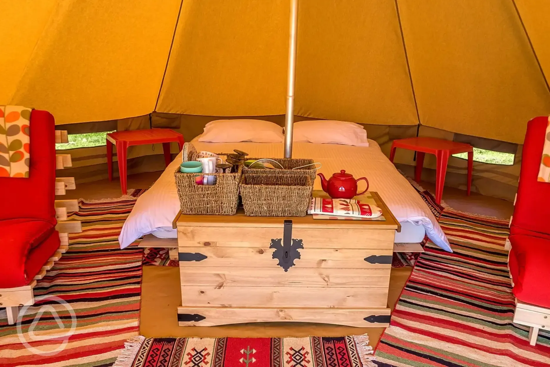 Main field bell tent interior