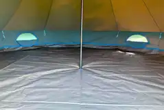 Unfurnished bell tent interior