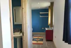 Glamping cabin interior 