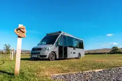 Hardstanding pitches with adjacent grass areas