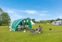 Grass tent pitches