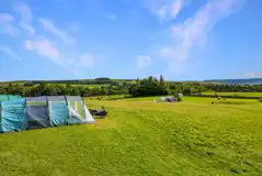 Grass tent pitches