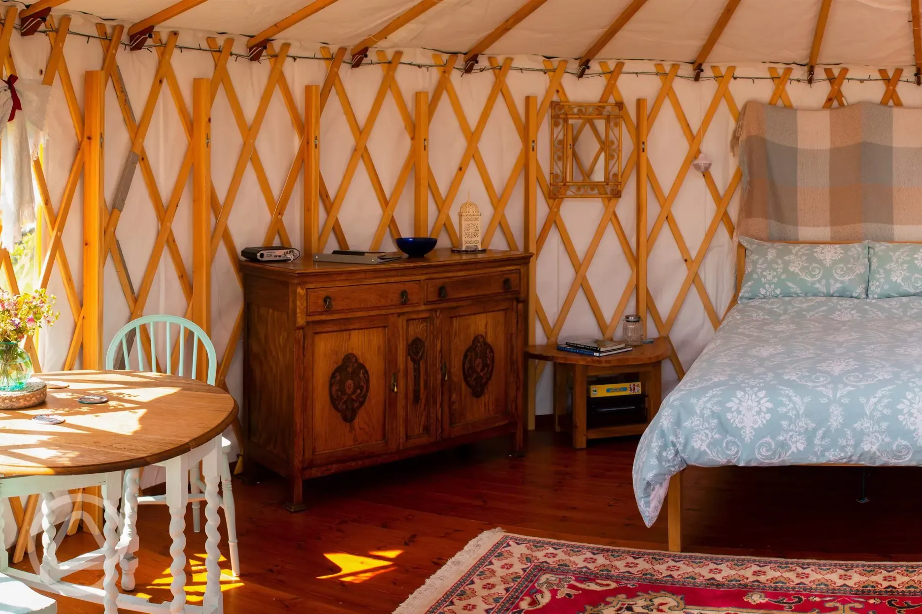 Far Field Yurt interior