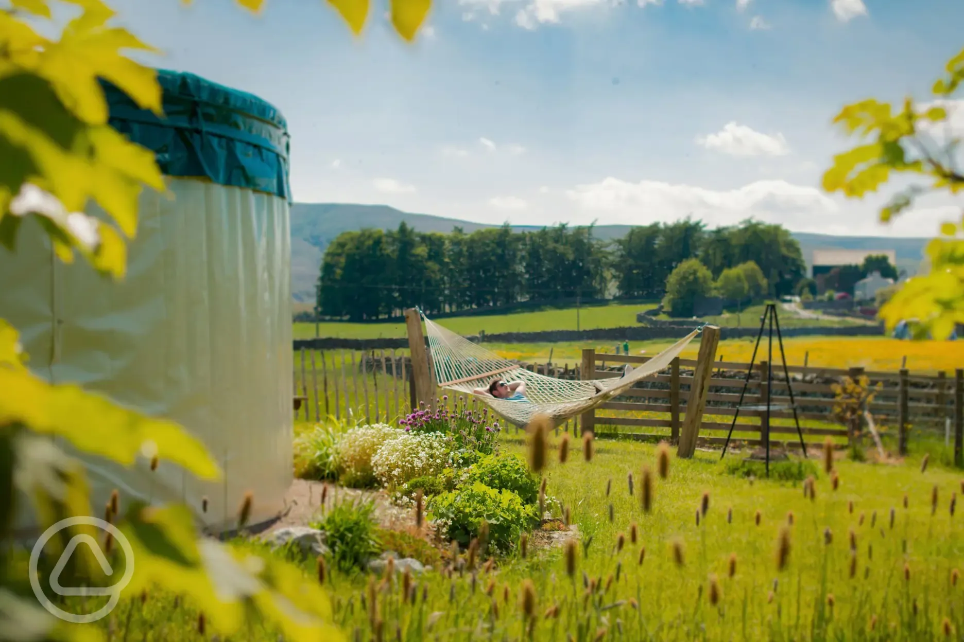 Far Field Yurt hammock and private garden