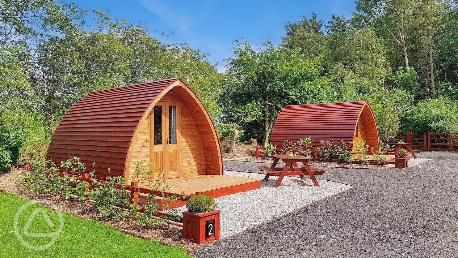 Fully insulated camping pods at Beckses Caravan Park