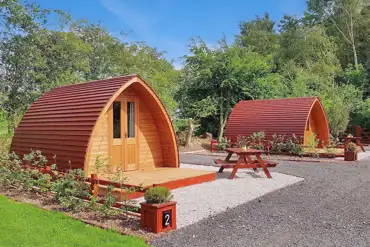 Fully insulated camping pods at Beckses Caravan Park