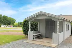 Double deluxe bothy exterior with outside seating