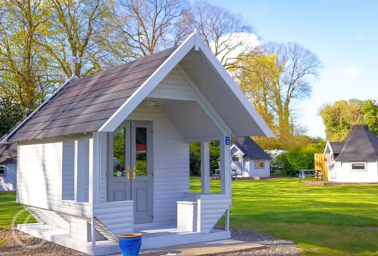 Octo glamping pod exterior for solo campers