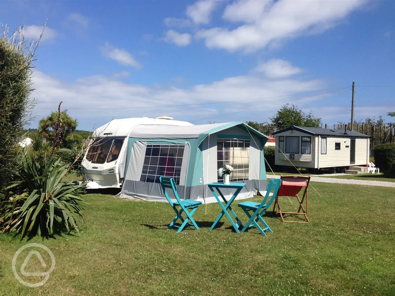 Serviced grass touring pitches