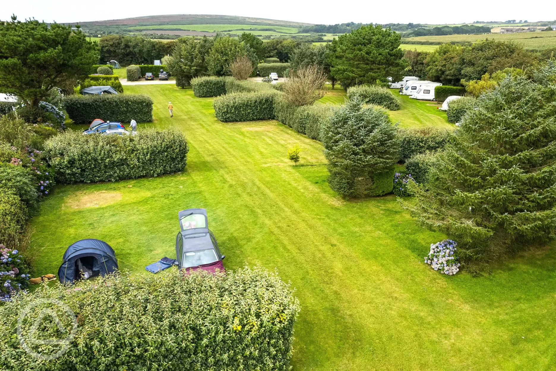 Aerial of the campsite