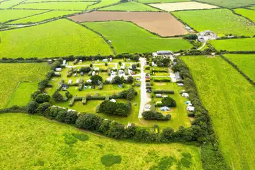 Aerial view of the campsite