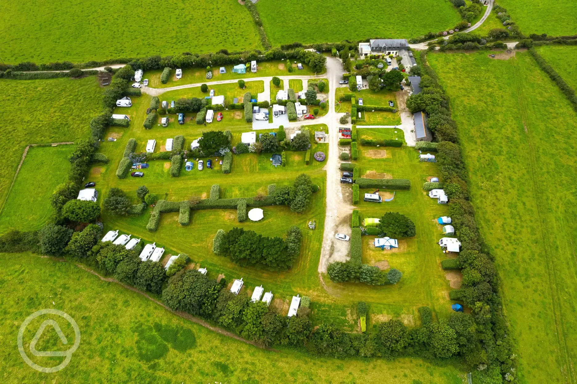 Aerial of the campsite