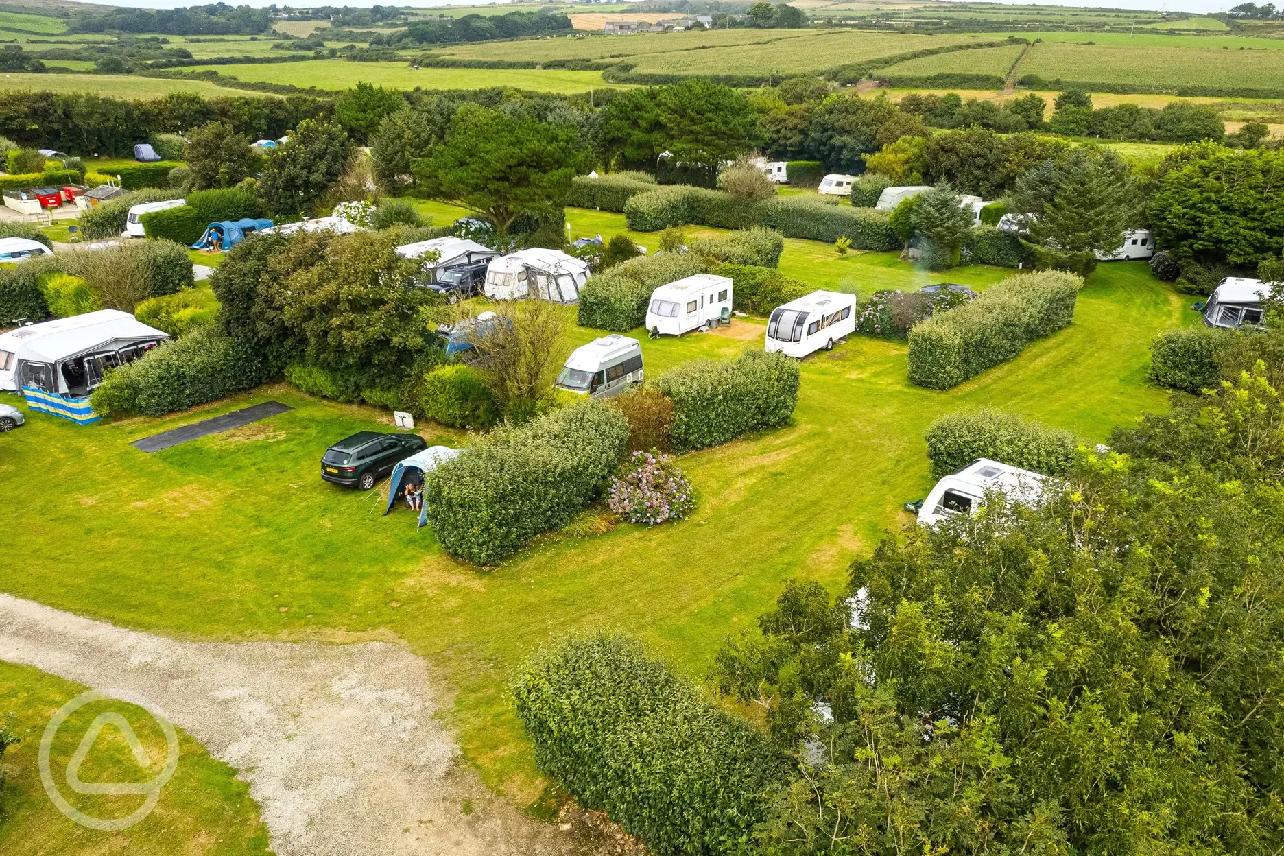 Aerial of the campsite