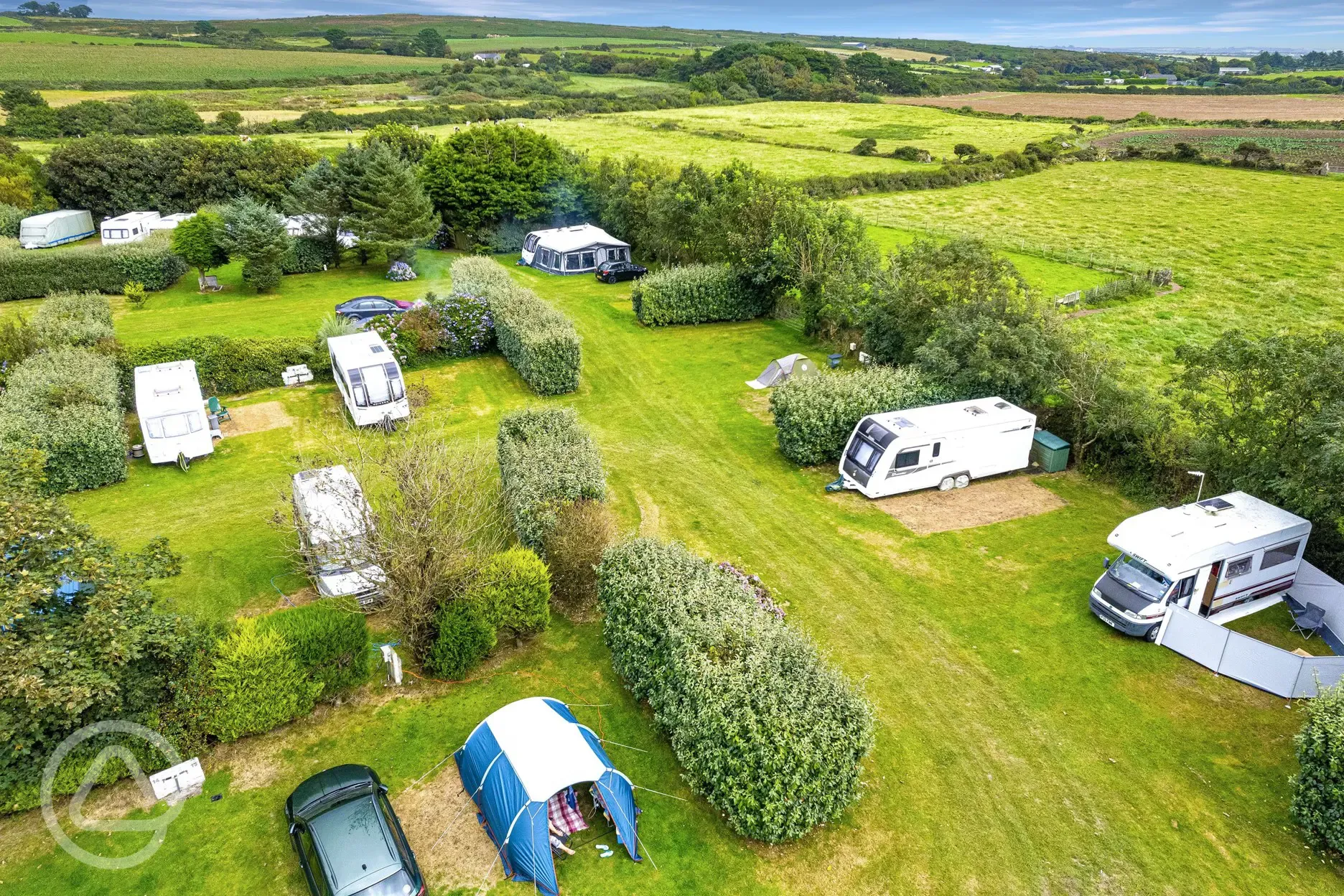 Aerial of the campsite