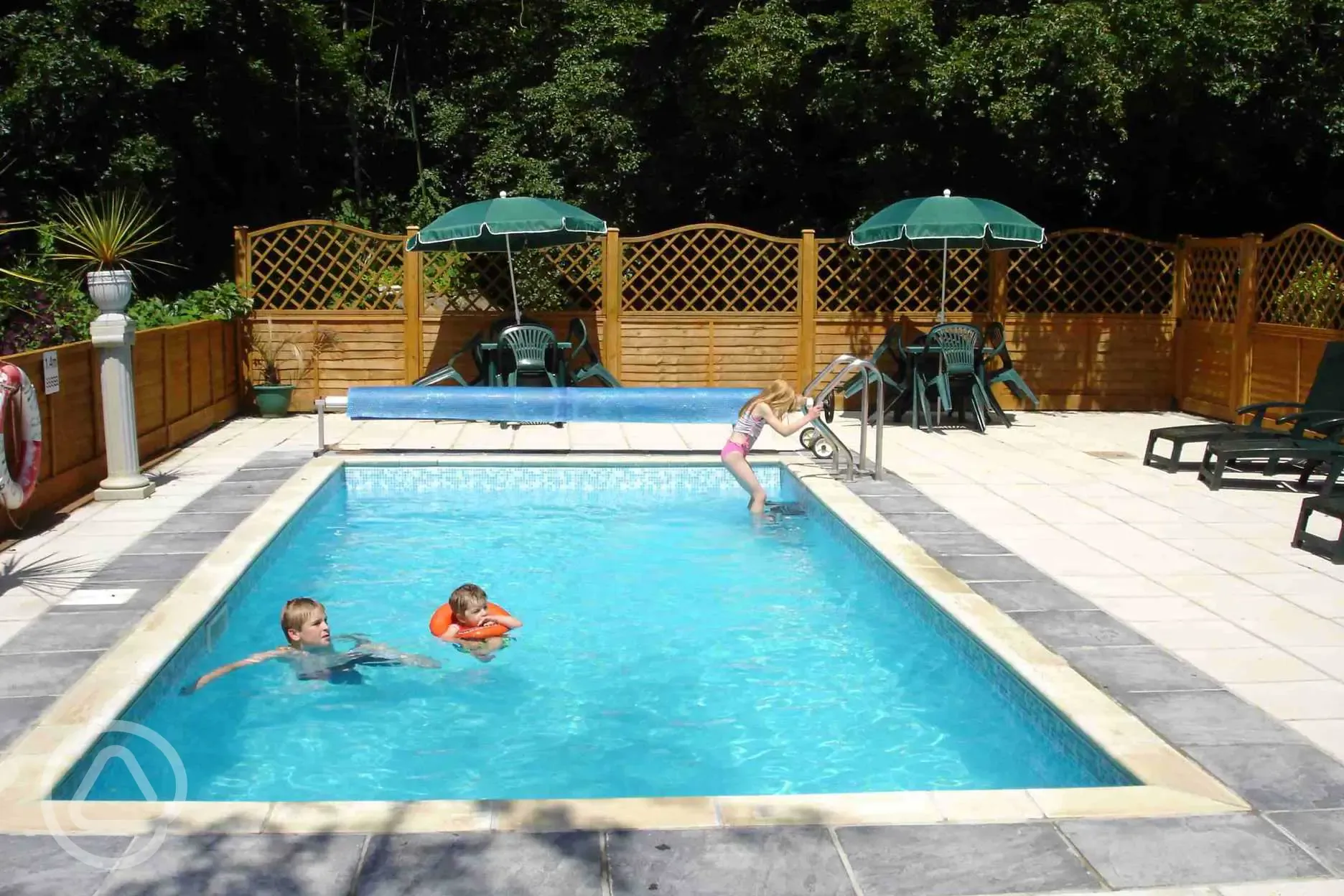 Heated outdoor pool