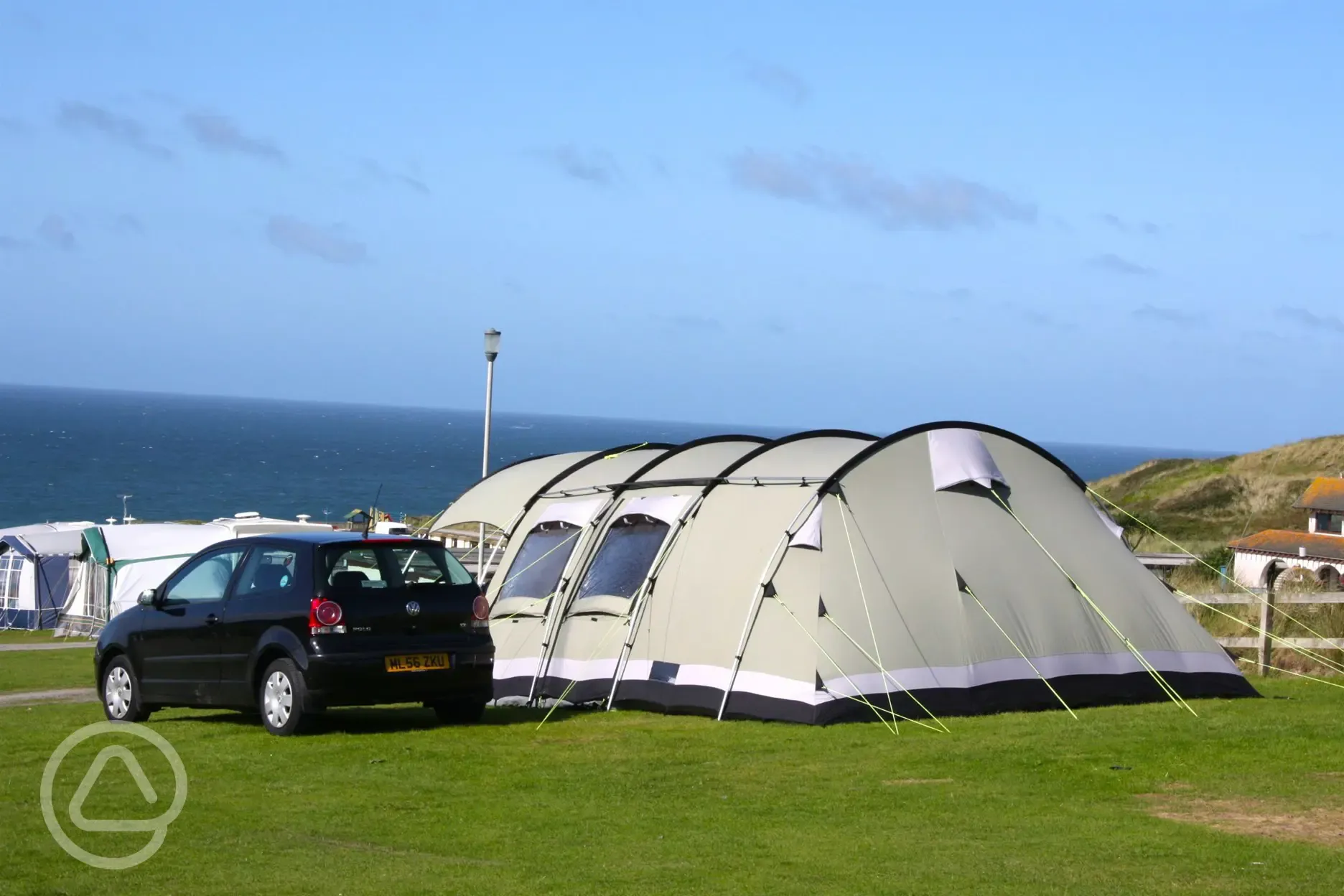 Large electric grass pitch