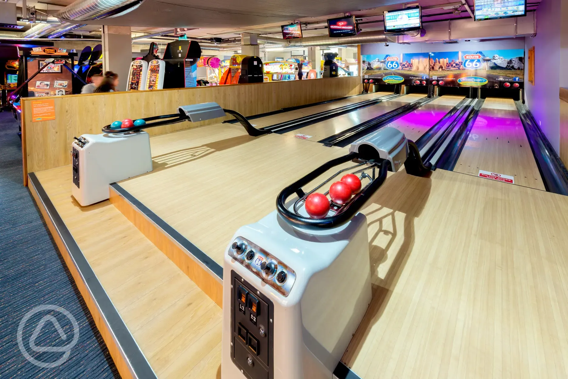 Bowling in the games room