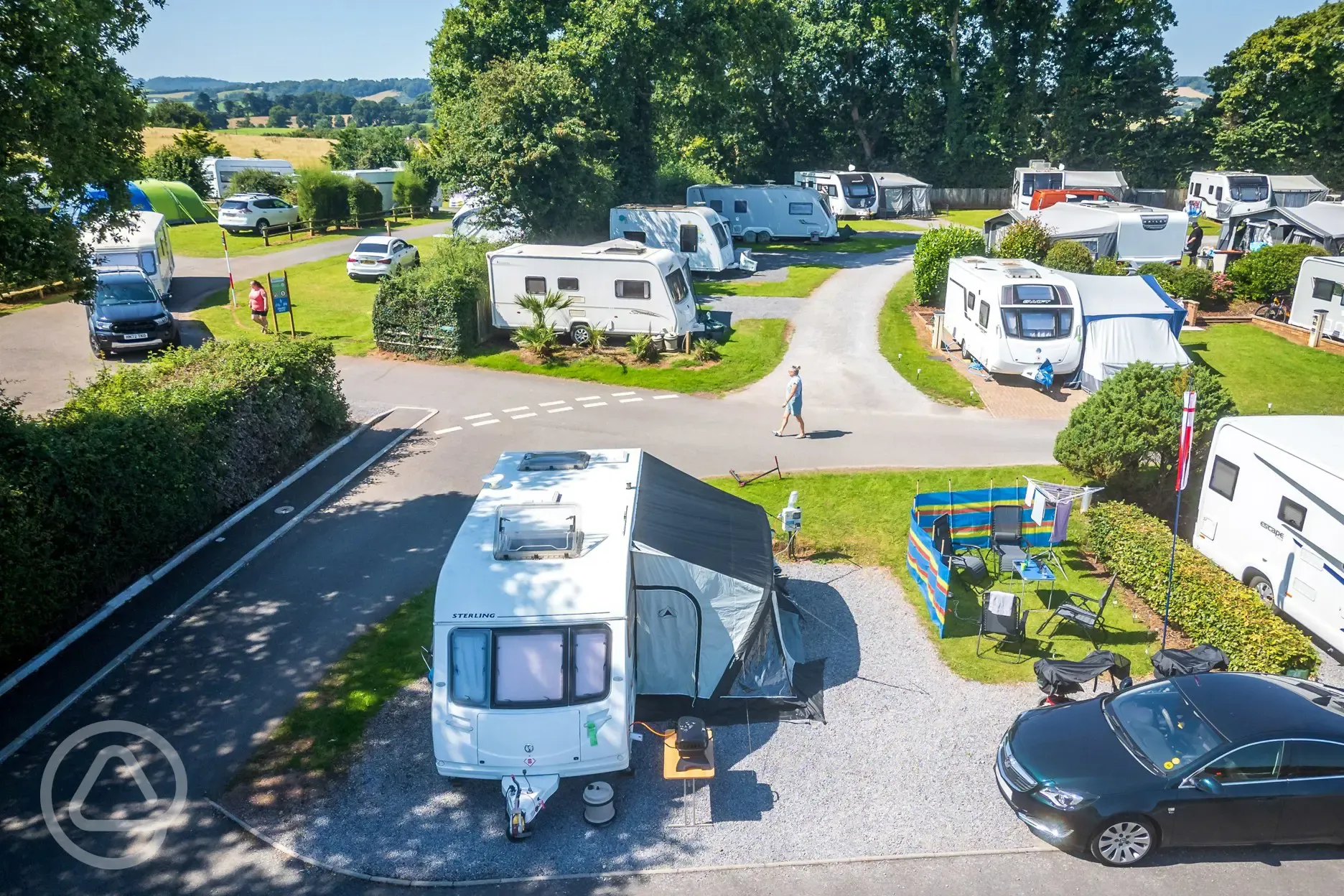 Electric hardstanding pitches for caravans and motorhomes (7m)