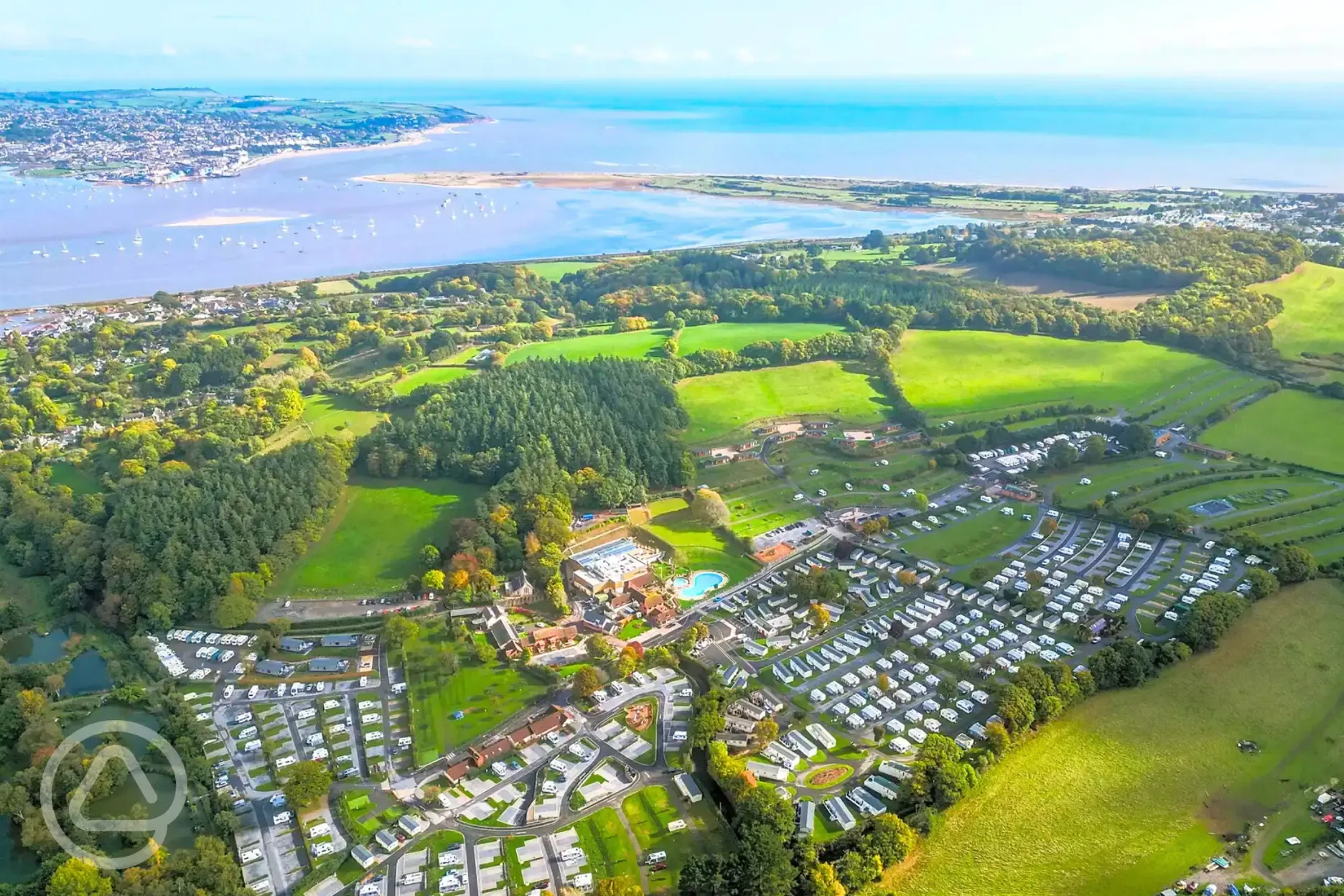 Aerial of the site and coast