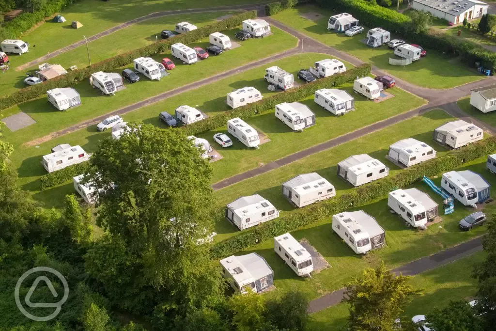 Aerial of touring pitches