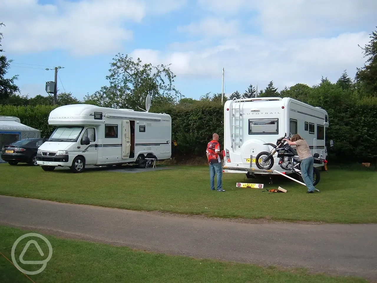 Gravel hardstanding pitch