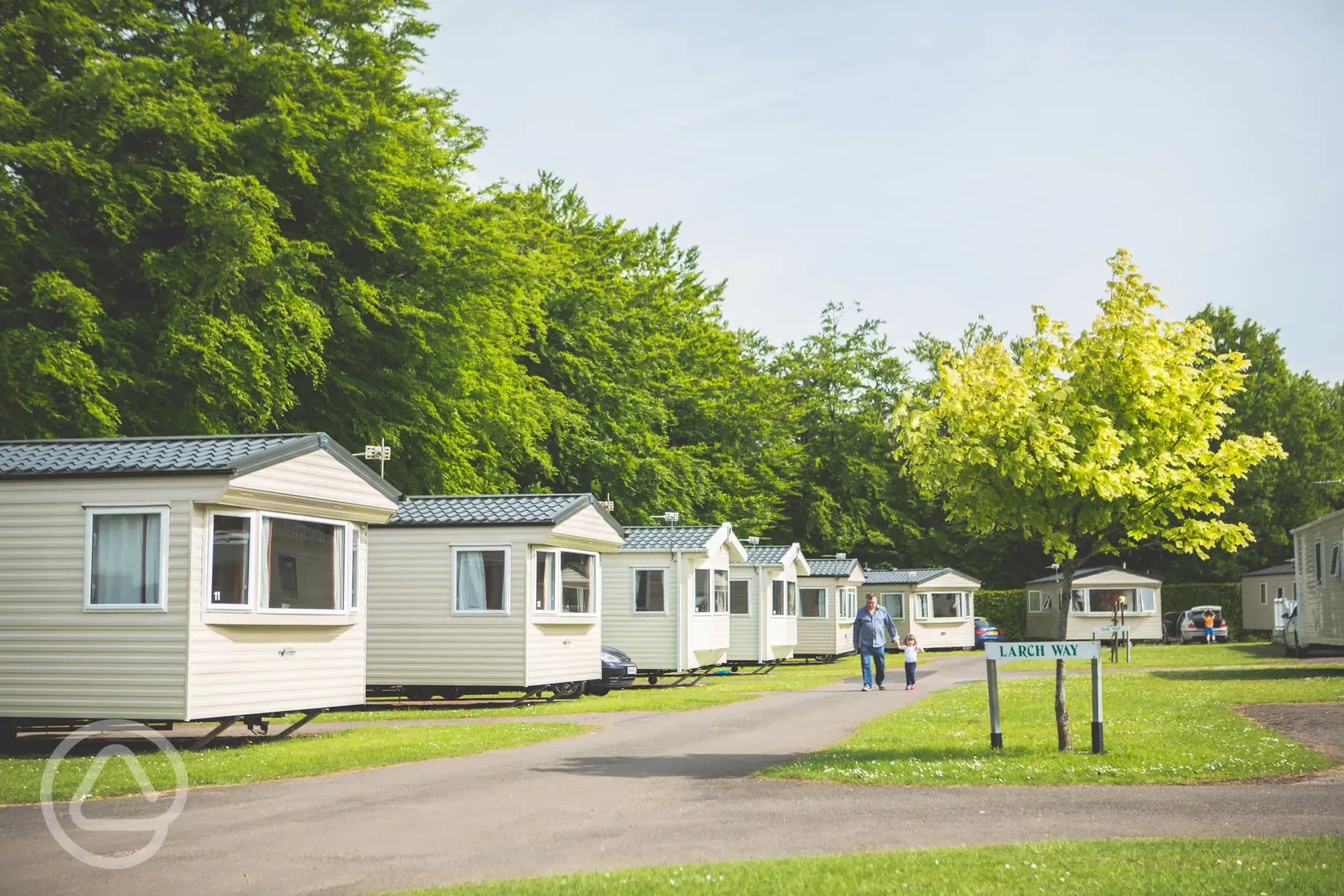 Holiday caravans at Forest Glade Holiday Park