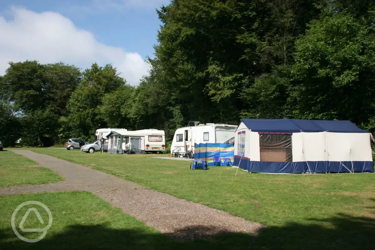 Gravel hardstanding pitch