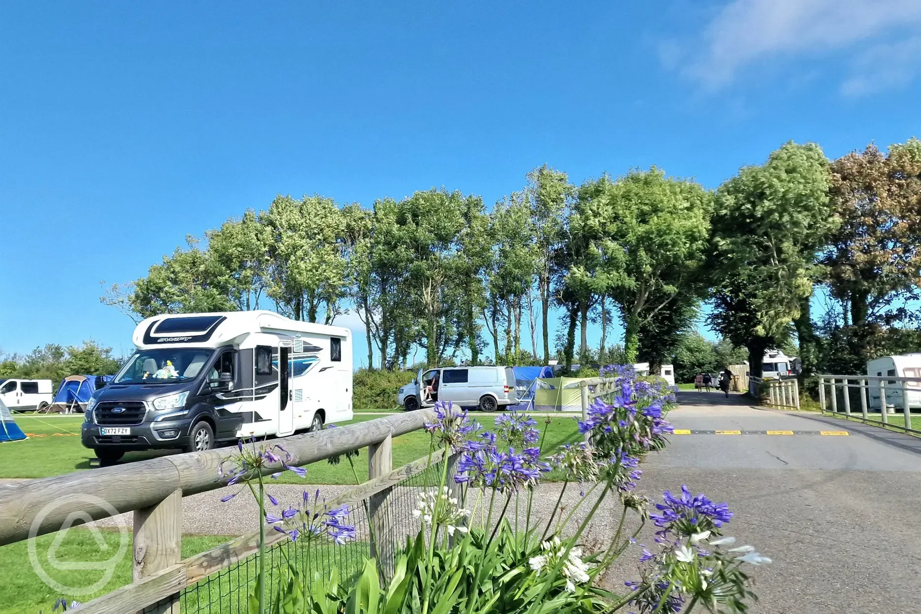 Grass pitches for tourers