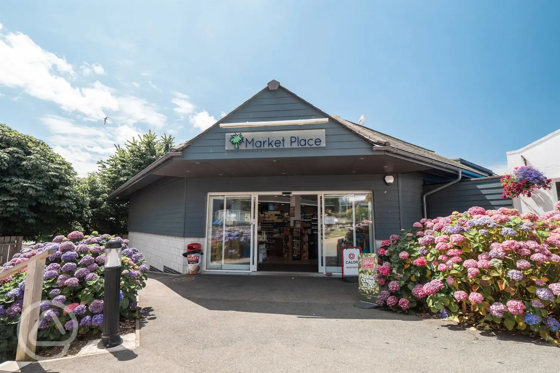 The Hendra Market Place shop selling essential items and souvenirs, open daily
