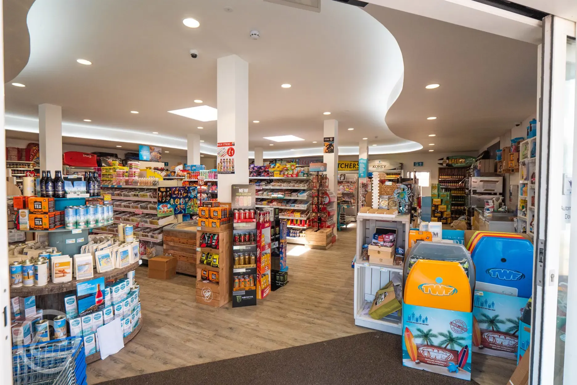 The Hendra Market Place shop selling essential items and souvenirs, open daily