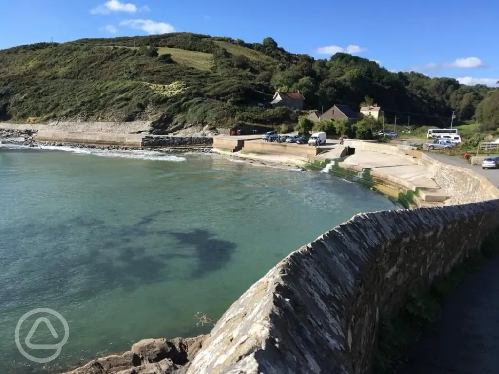 Nearby Cornish coastline