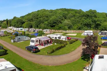 Hardstanding pitches at River Valley Holiday Park for tents and tourers