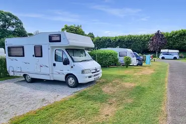 Large electric hardstanding pitches (9m x 12m) at River Valley Holiday Park