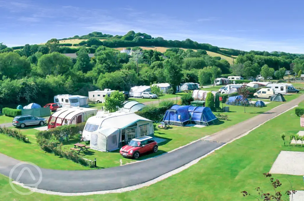 Aerial of the pitches