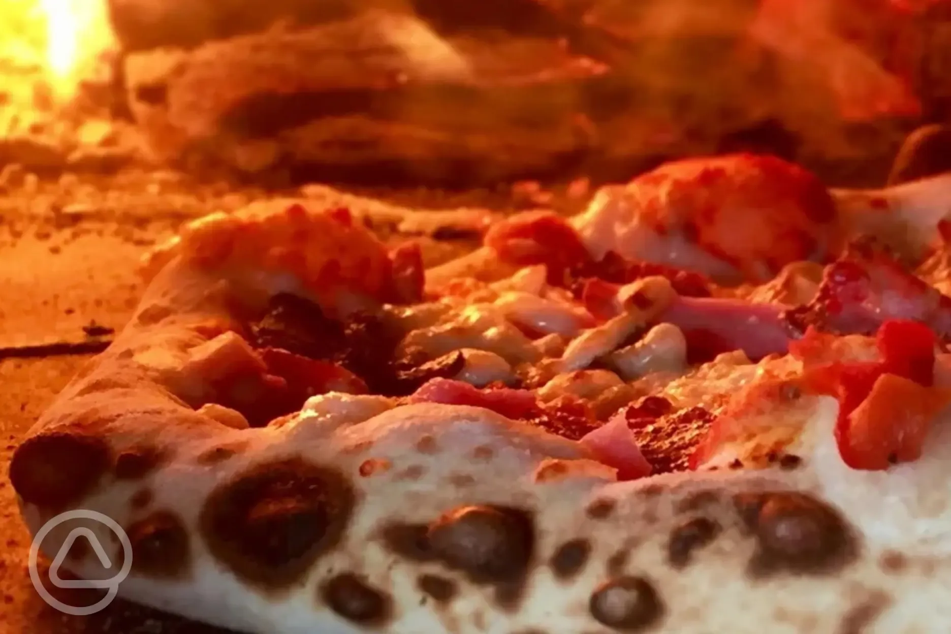 Wood fired pizza served from the seasonal catering trucks