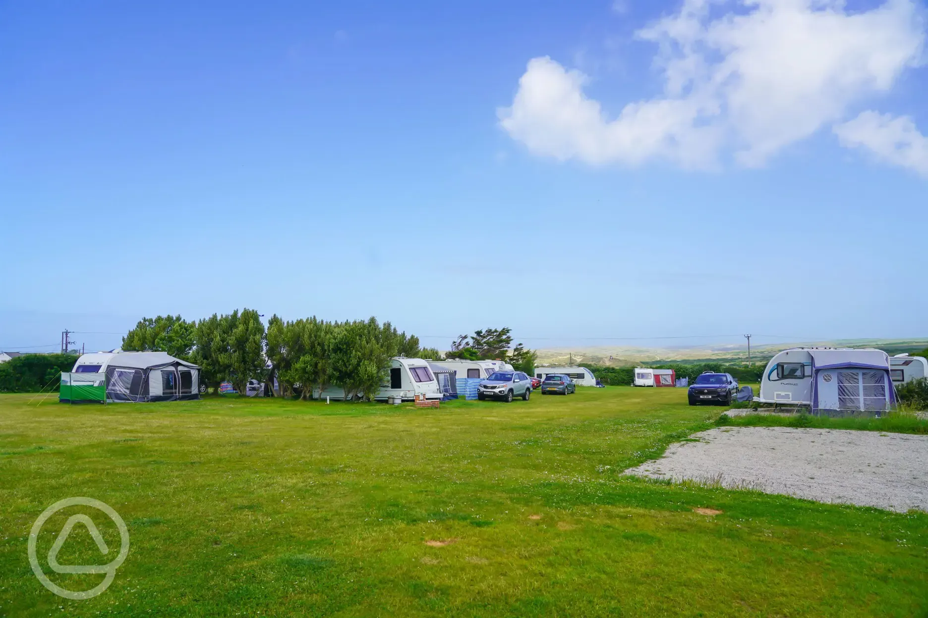 Premium fully serviced hardstanding pitches