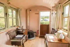 Shepherd's hut interior