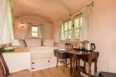 Shepherd's hut interior