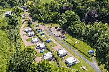 Aerial view of the fully serviced pitches