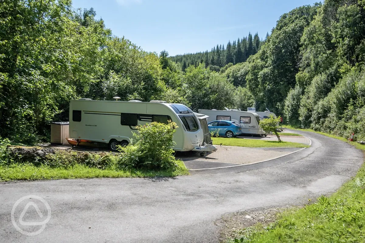 Gravel touring pitches - optional electric