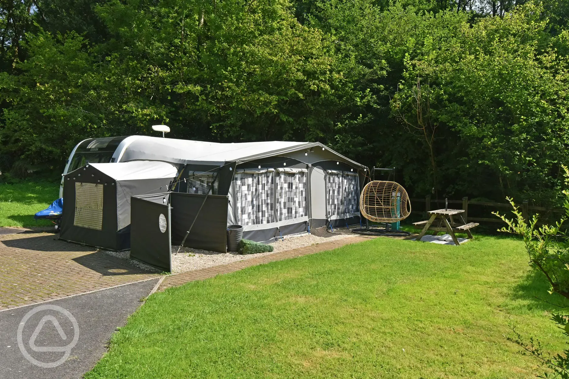 Gravel hardstanding pitches 
