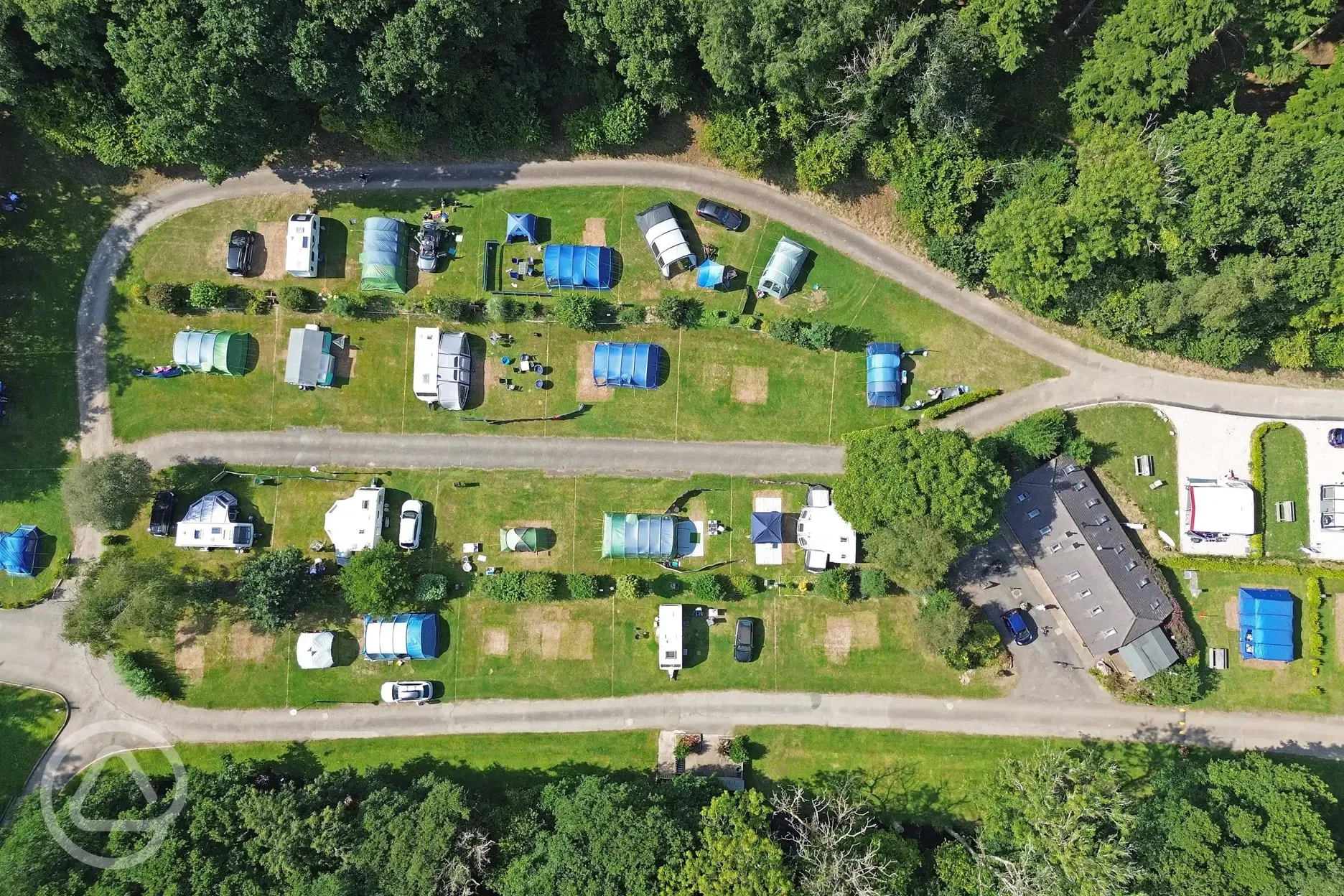 Aerial of the grass pitches